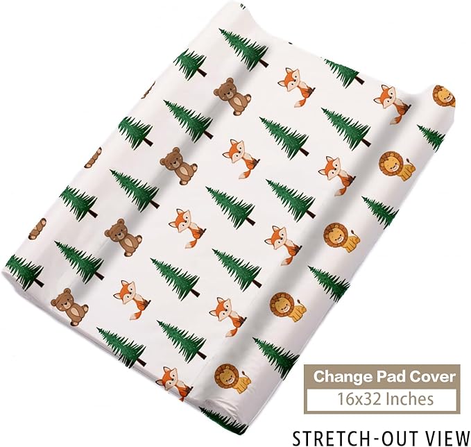 Custom Name Crib Bedding Set - Animal Theme, Personalized Nursery Bedding 3-Piece Set– Soft Blanket, Fitted Sheet, Changing Pad Cover – for Newborns Boys Girls Nursery Gifts