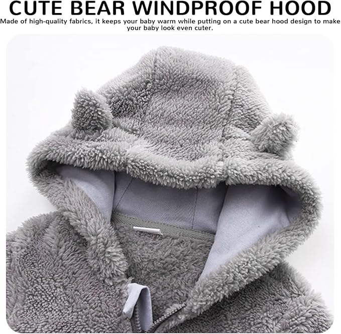 Baby Boy Girl Snowsuit Winter Warm Clothes Coat Infant Jumpsuit Toddler Outfit