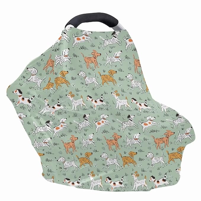 Binienty Cartoon Puppy Design Baby Stuff Car Seat Covers Womens Multi-use Cover Carseat Canopy, Elastic Lounger Canopy - Newborn Essentials, Nursing Top