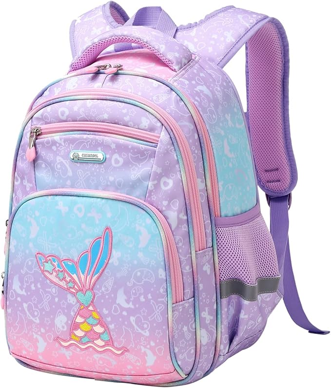 Cusangel Backpack for Girls Boys School Bookbags Kindergarten Elementary Lightweight Waterproof Multifunctional Large Capacity for Backpack (16 inch Fun Prints)