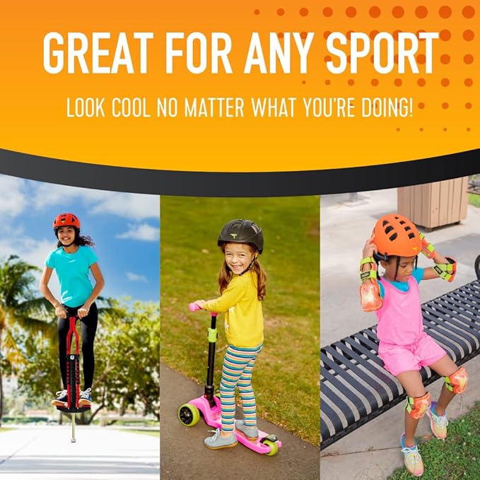 Flybar Kids Bike Helmet - Dual Certified Adjustable Dial, Lightweight Skateboard Helmet, Roller Skating, Pogo, Electric Scooter, Snowboard, Youth and Toddler Helmet, Boys & Girls 3-14