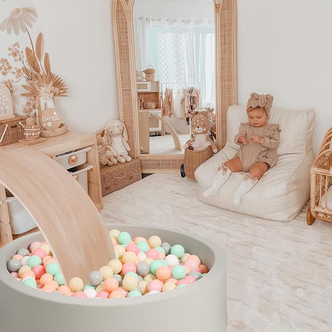 GOGOSO Balls for Ball Pit - Plastic Ball for Toddlers 1-3, Baby Kids Ball Pool Decoration 50 100 200 300 500 1000 (6 Colors, 50 Balls)