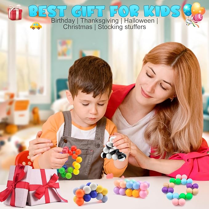 2PCS Autism Sensory Toys for Autistic Children, Sensory Fidget Toys for Kids Adults ,Autism Learning Materials ADHD Fidget Toys, Toddler Stocking Stuffers Present for Boys 3+ Year Old Age(D)