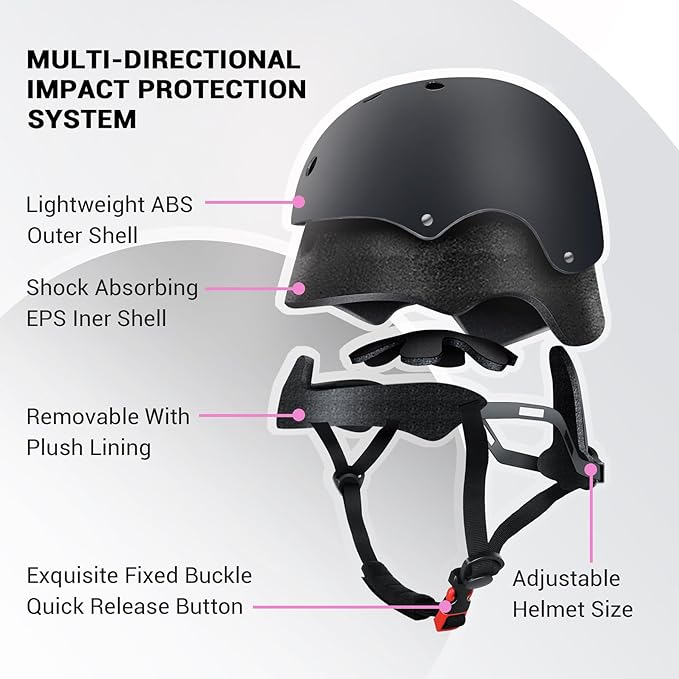 Kids Helmet for 2-3-5-8-14 Ages Girls and Boys, Ventilation and Impact Resistance Toddler Helmet for Multi-Sport Bicycle Scooter Inline Roller Skate and Skateboarding