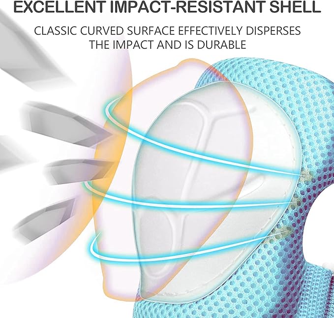 Adjustable Kids Helmet with Knee Pad, Elbow Pads & Wrist Guards - Toddler Bike Helmets for Ages 3-5, 5-8, 8-14 Years - Perfect for Skating, Biking, Cycling, and Skateboard - for Boys and Girls