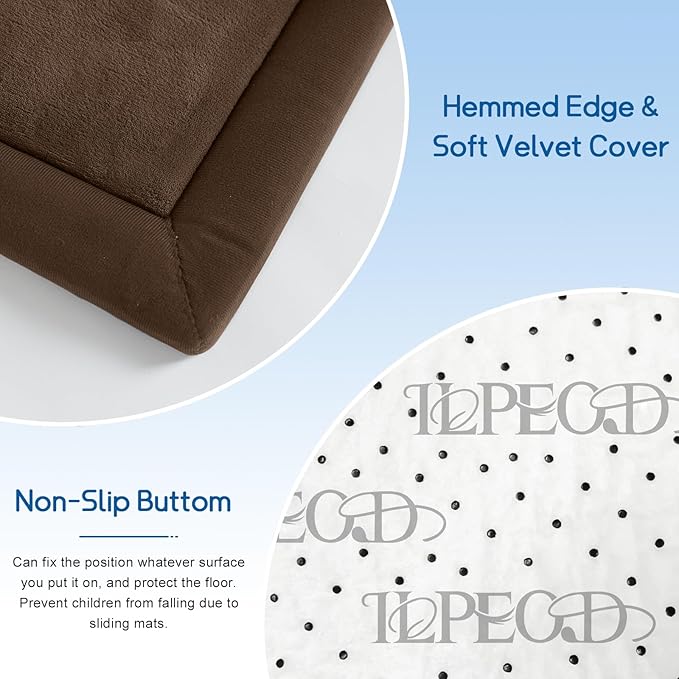 Baby Play Mat for Floor Tummy Time Mat Nursery Muscle Area Playroom Rug Tatami 79"x138" Memory Foam 1.3" Thick Crawling For Babies,Toddlers, Infants, Kids,Floor,Coffee