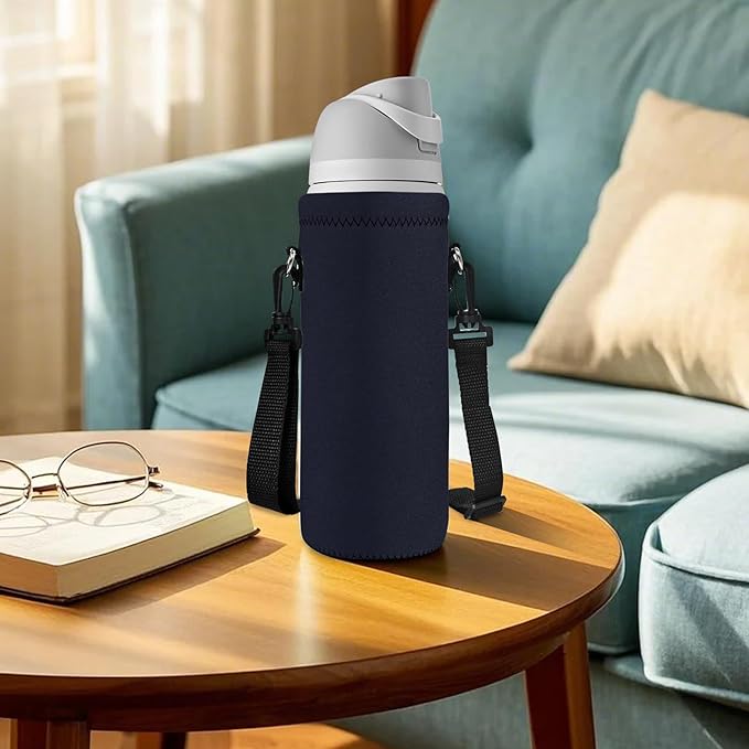 AUPET Water Bottle Sling Bag Carrier Crossbody Sleeve,Insulated Neoprene Bottle Case Holder Pouch Cover 500ML/17oz with Shoulder Strap for Walking Women Men