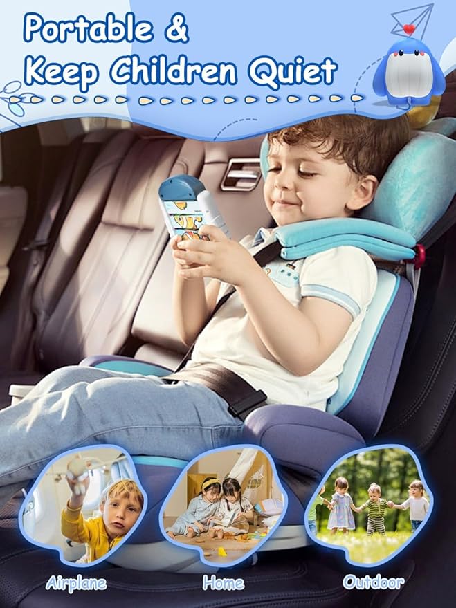 16-Piece Rotating Puzzles for Kids 4-6, Toddlers Puzzles 2-4, Road Trip, Airplane Activities Game, Travel Toys - Brain Teaser, Fine Motor Skills - Birthday Gifts Boys & Girls - Marine Life