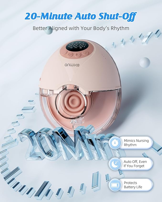 Hands Free Breast Pump MY-381 – Wearable Breastfeeding Pump, Rechargeable Electric Pump with Voice Prompts, 4 Modes & 12 Suction Levels – Portable, BPA-Free, Double Pack (White)