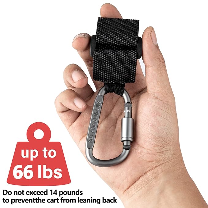 Baby Stroller Hook, Clip or Hang a Diaper Bag to Your Pram or Buggy, 2 Pieces