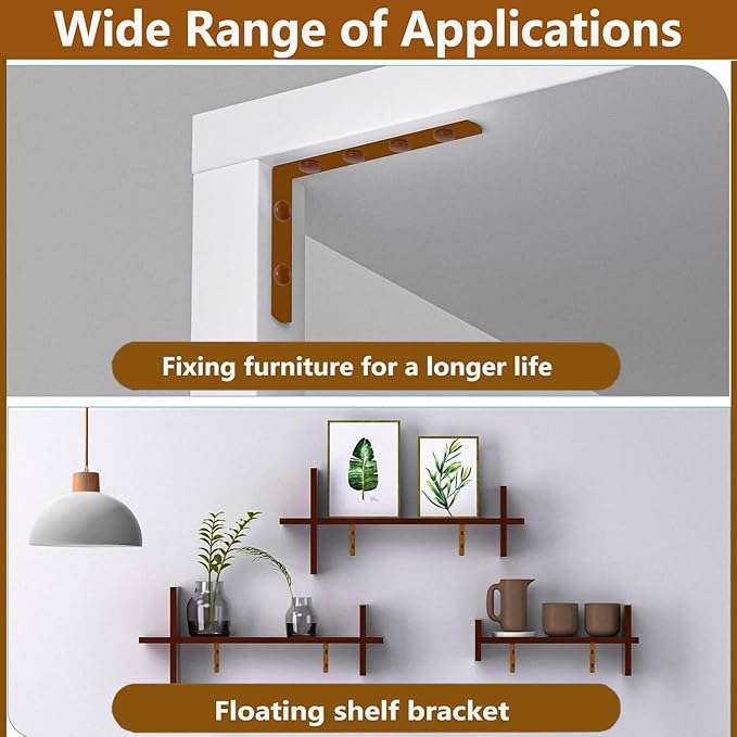 Anti Tip Furniture Anchors for Baby Pet Proofing,Furniture Wall Anchor Furniture Dresser Bookshelf Falling Prevention Device for Children (Brown)