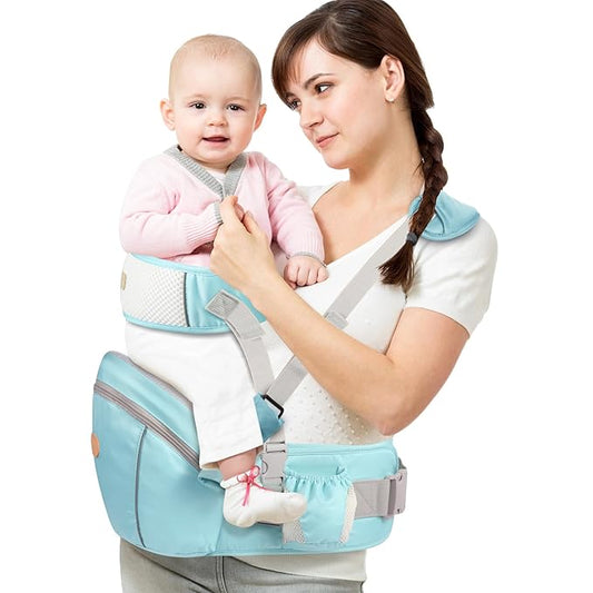 Baby Hip Seat Carrier, Ergonomic Waist Stool for Child Infant with Adjustable Strap Pocket Soft Base, Baby Hip Carrier for Newborns & Toddlers