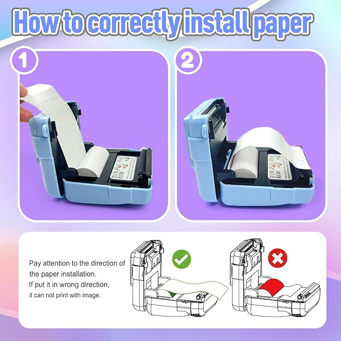 Kids Camera Instant Print, Christmas Birthday Gifts for Kids Age 3-12, Selfie Digital Camera with 1080P Videos,Toddler Portable Travel Cameras Toy for 4 5 6 7 8 9 Year Old Boys Black