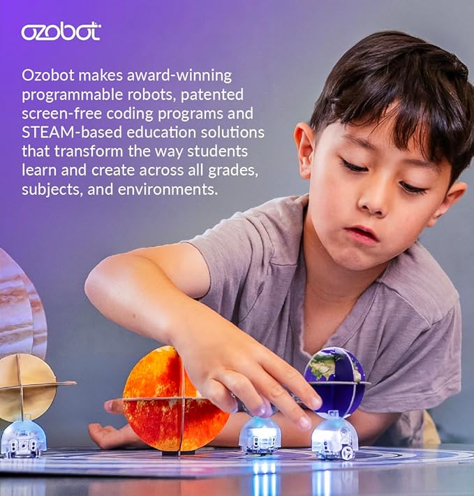 Evo Classroom Kit (12 Bots): Interactive Coding Robot, Kids Ages 5+, Includes 12 Evo Robots, Color Code Markers, Charging Cradle, Bot Stickers, Access to 700+ STEAM Lessons, Educators & Parents