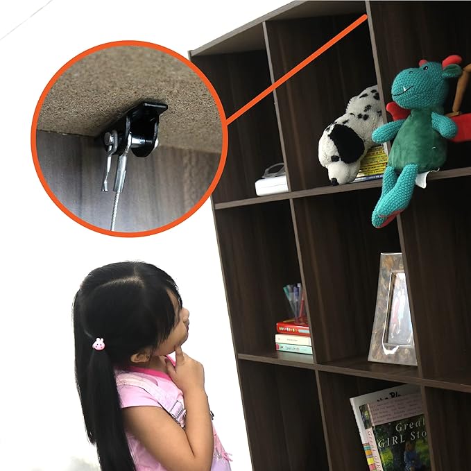 Furniture Anti-Tip Kit for Large Heavy Objects - Heavy Duty Furniture Anchor - Supports up to 400 lbs