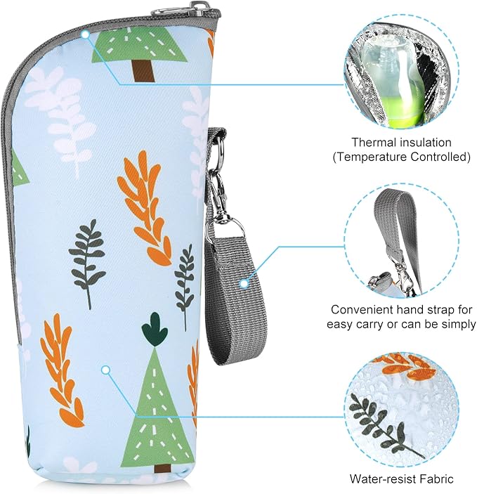 Accmor Baby Bottle Cooler Tote Bags, Insulated Breastmilk Cooler Bag, Nursing Bottle Warmer Bag for Nursing Mom Daycare Travel