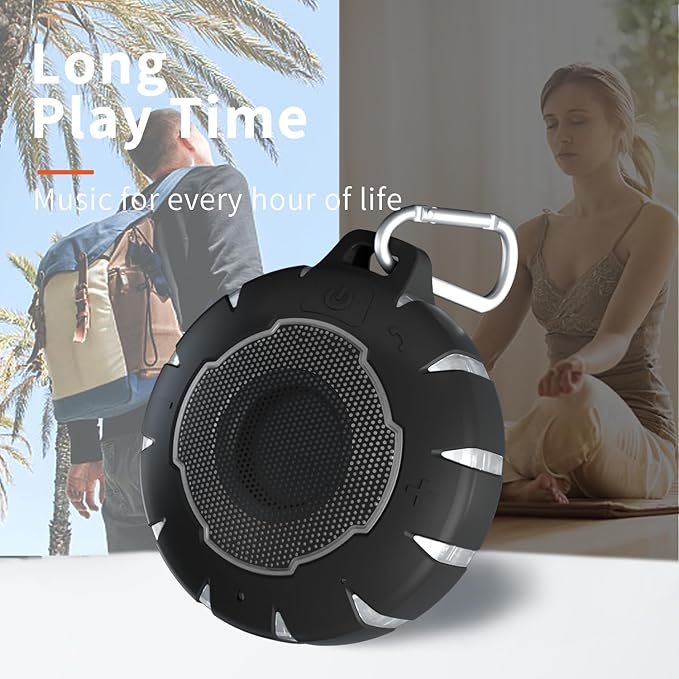 HEYSONG Waterproof Shower Bluetooth Speaker, Durable & Portable with Clear Sound, Ideal for Shower, Pool, Beach & Kayaking – Great Gift for All Ages
