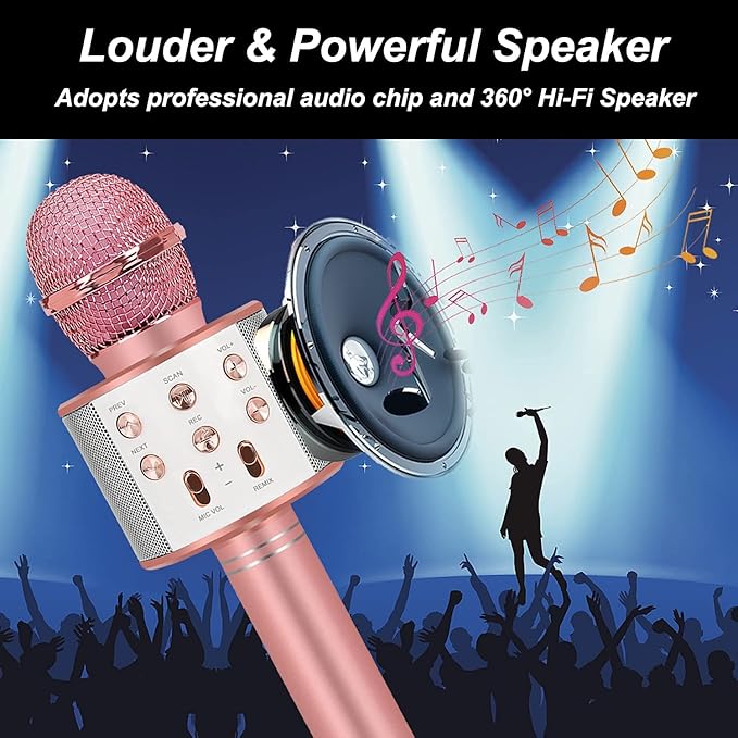 Kids Karaoke Microphone for Girl Gifts: Top 2025 Girl Toys for 3 4 5 6 7 8 9 10 Year Old Girl Christmas Birthday Gifts Ideas