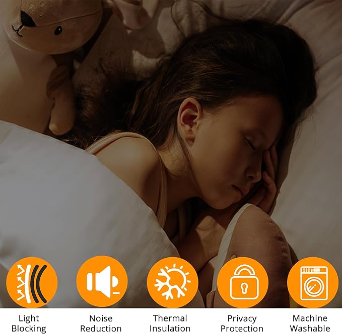 Kids Dinosaur Blackout Curtains - 2 Panels, Each W52*L63 with 100% Blackout, Thermal Insulated, and Noise Reducing, Perfect for Kids Room, Bedroom, Nursery