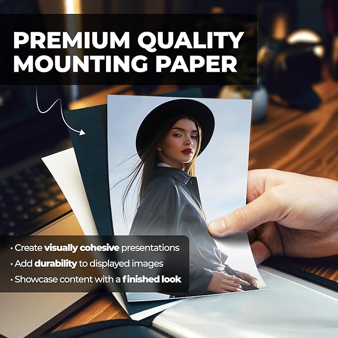 Dunwell 4x6 Photo Album (2-Pack, Black), Mounting Paper, Small 4 x 6 Art Portfolio Presentation Binder, 24 Clear Sleeves Show 48 Pages, Professional Picture Book for Artwork, Postcards