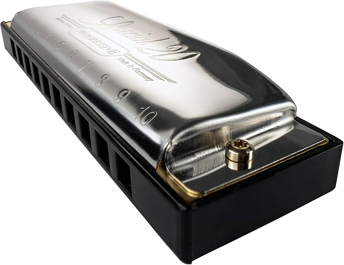 Hohner Special 20 Harmonica - Key of C Bundle with Key Stickers, Plastic Case, Instructional Manual, and Austin Bazaar Polishing Cloth