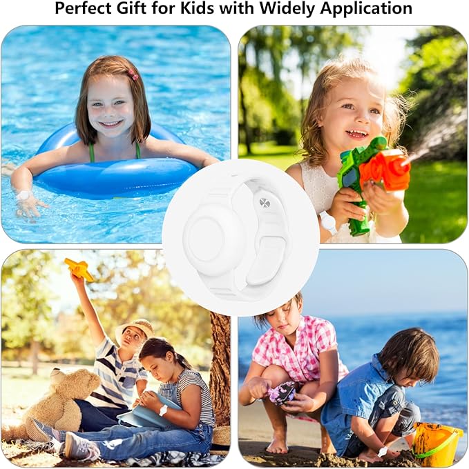 for Waterproof Airtag Bracelet for Kids,Hidden for Airtag Wristband Kids,Anti-Lost Silicone for Airtag Holder Case for Toddler,for Airtag Case Cover Watch Band GPS Tracker for Child-White
