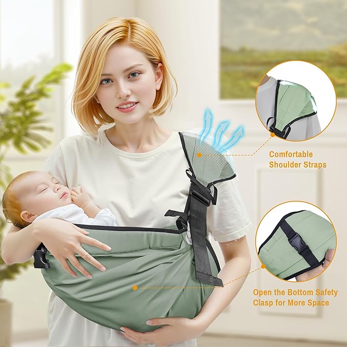 Baby Carrier Newborn to Toddler,Adjustable Baby Sling Carrier,Comfortable and Lightweight Toddler Carrier for 25-60 lbs,Ideal for Shopping Travelling