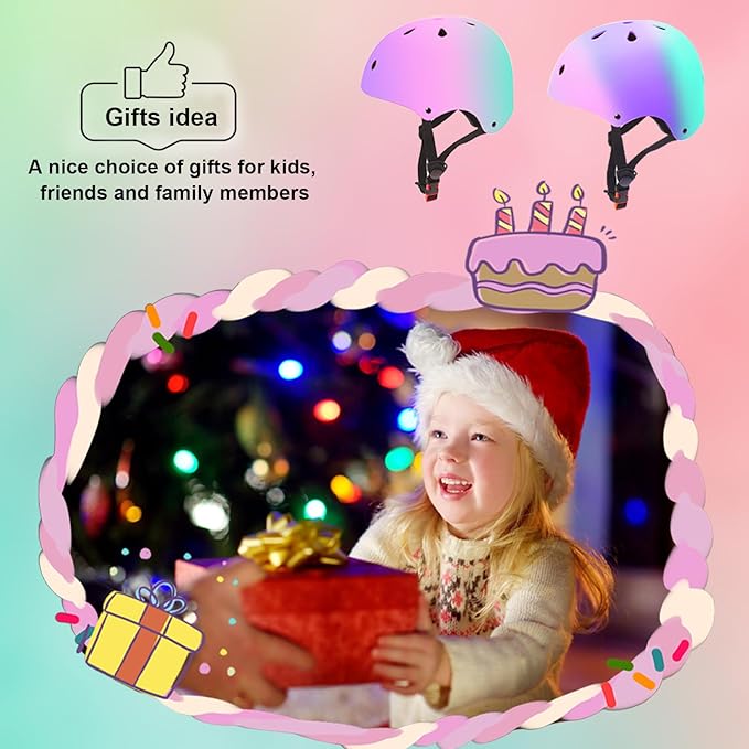 Kids Helmet for 2-3-5-8-14 Ages Girls and Boys, Ventilation and Impact Resistance Toddler Helmet for Multi-Sport Bicycle Scooter Inline Roller Skate and Skateboarding