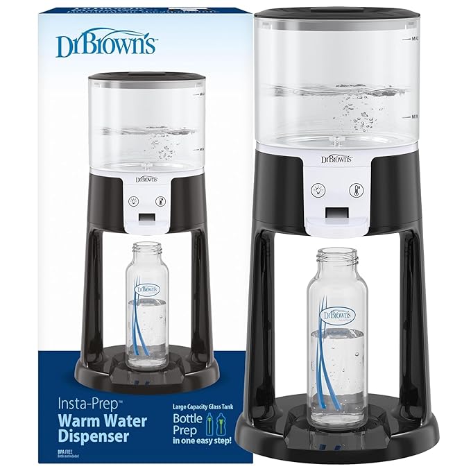 Dr. Brown's Insta-Prep Warm Water Dispenser with Baby Formula Mixing Pitcher, 32oz Olive