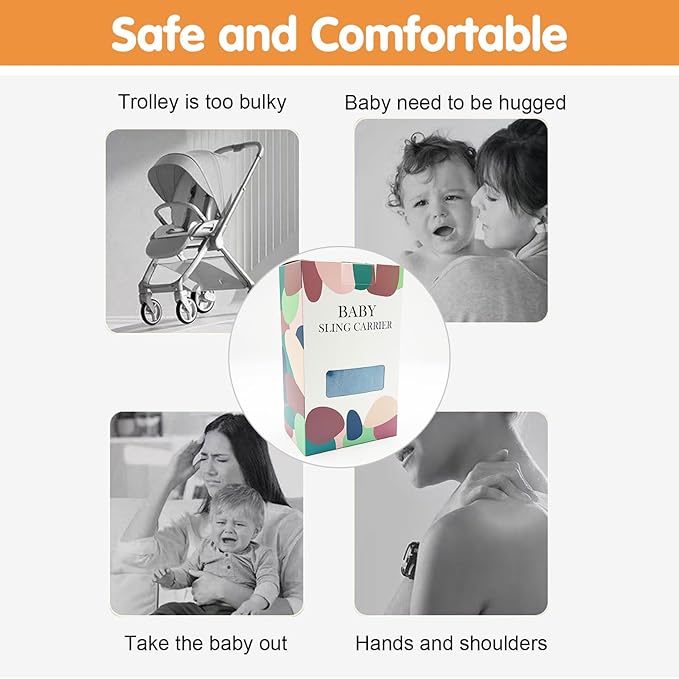 Baby Sling Carrier,Toddler Carrier,Upgraded 2025 Baby Sling with 4 Adjustable Straps(10-30lbs),Lightweight,Portable and One Size Fits All(Black)