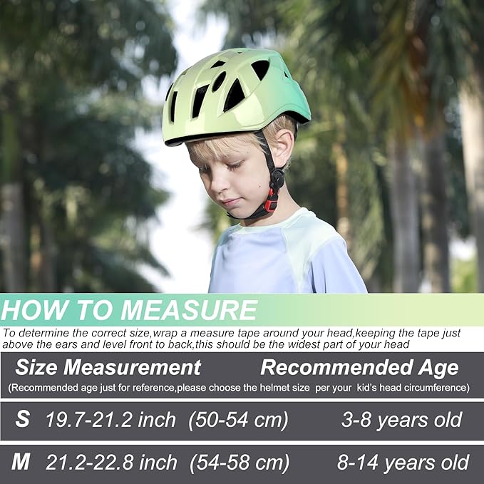 Kids Bike Helmet,2 Sizes Adjustable for Youth Child Boys & Girls Ages 3-5-8-14,Ventilation and Multi-Sport for Bicycle Scooter Skate