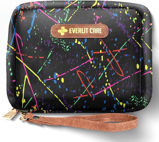 EVERLIT Care Rescue Pack | Family-Friendly First Aid Kit for Kids with 200 Pcs Medical Supplies | Travel-Friendly Compact Storage Bag for Home, Car, Travel, Camping, Adventure (Splatter)