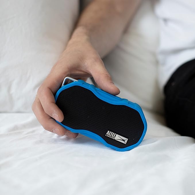 Altec Lansing Baby Boom XL - Waterproof Bluetooth Speaker, Wireless & Portable Speaker for Travel & Outdoor Use, Deep Bass & Loud Sound, 1 Pack, Blue