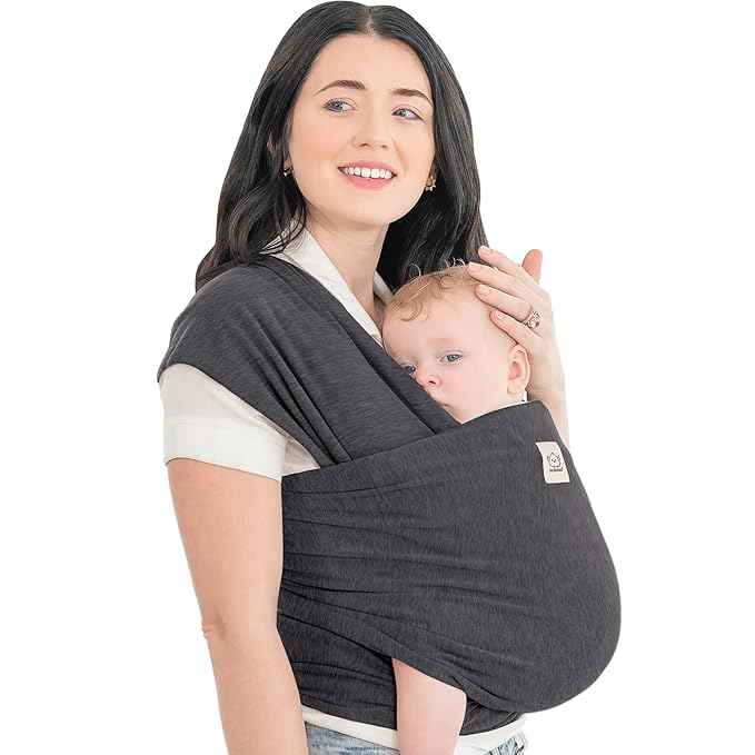 KeaBabies Baby Wrap Carrier - All in 1 Original Baby Carrier Newborn to Toddler Sling, Easy to Wear, Hands Free Bonding, Lightweight, Breathable Infant Wraps (Mystic Gray)