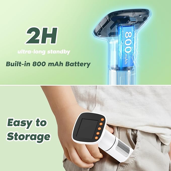 Kids Microscope for Ages 8-12, Handheld Digital Microscope D-MS1 with 2" IPS Screen - Take Pictures & Videos - Download to PC & Mac - 1000X Pocket Microscope, Used Birthday for Kids