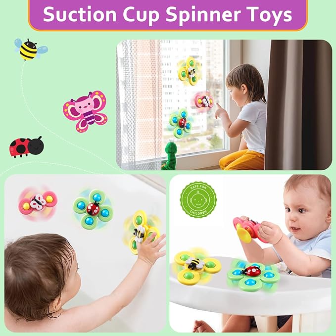 Baby Toys for 6 to 12 Months, Montessori Sensory Bins & Teething Toys, 6 in 1 Stacking Blocks, Rings, Eggs, Spinner, Crab Shape, 27 Pieces, Ages 6-36 Months