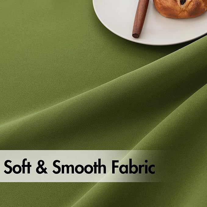 ANRODUO Back Tab Blackout Curtains for Bedroom Living Room, Rod Pocket Pinch Pleated Thermal Insulated Room Darkening Curtains 96 Inches Long 2 Panels, Olive Green, 42 x 96 Inch