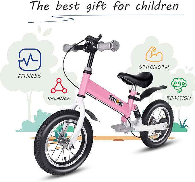 Balance Bike 2 in 1,The Dual Use of a Kids Balance Bike and Kids Bike,12 14 Inches for 2-6 Years Old,with Shock Absorbers, Fenders, Pedals, Auxiliary Wheels