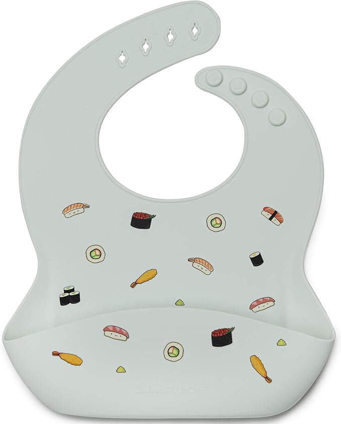 Loulou Lollipop Soft, Waterproof Silicone Feeding Bib for Babies and Toddlers