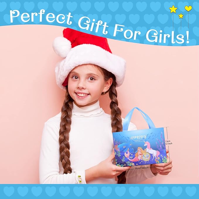 AIPRIDY Charm Bracelet Making Kit,Unicorn Mermaid Crafts Gifts Set Can Inspires Imagination and Creativity,Jewelry Making Kit Perfect Gifts for Girls 5-12 Years Old(72 Pieces Mermaid Aqua)