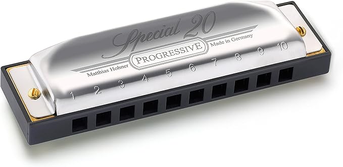 Hohner Special 20 Harmonica - Key of F Bundle with Case, Pouch, Online Manual, and Austin Bazaar Polishing Cloth