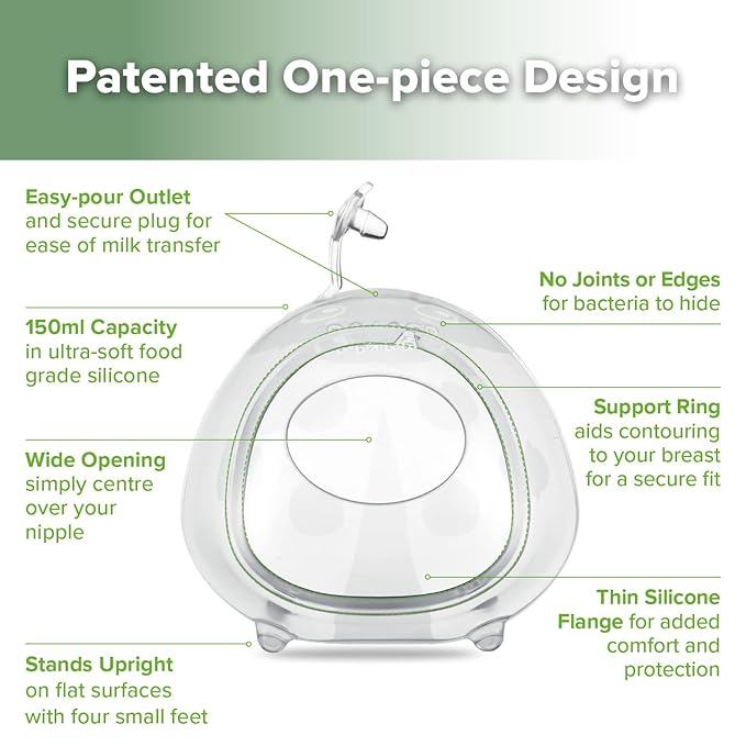 haakaa Ladybug Silicone Breast Milk Collector - Wearable Breast Shells Nursing Cups for Large Milk Supply, Reusable, Extra-Soft & Skin-Friendly (150ml, 2PCS)