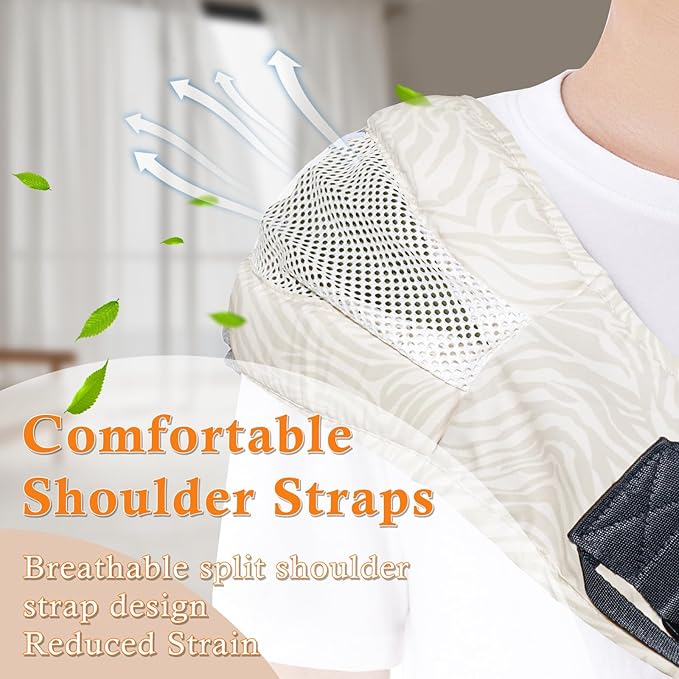 Baby Carrier Newborn to Toddler-Adjustable Baby Sling Carrier,Toddler Carrier for 25-60lbs,Comfortable Baby Sling for Hands-Free Carrying (Beige Zebra Print)