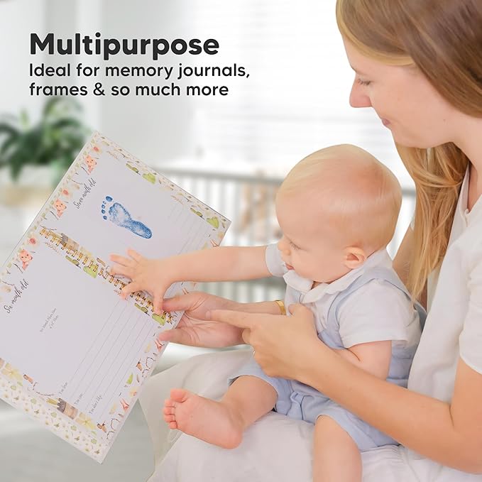 4-Pack Inkless Baby Hand and Footprint Kit - Mess Free Ink Pad for Newborn Keepsake, Dog Nose & Paw Print Kit, Clean Touch Ink Pad for Baby Hand & Footprints, Ideal New Mom Gifts (Holidays)