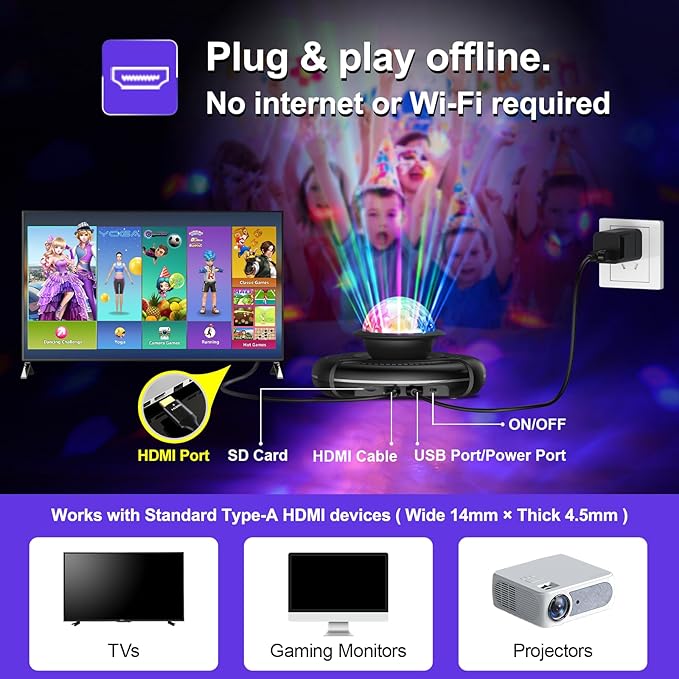 FWFX Electronic Dance Mat for TV, 2-Player Dancing Game for Kids & Adults, Wireless Musical Dance Pad for Family Party Games, Exercise, Yoga Fitness, Ideal Christmas & Birthday Gift for Boys and Girls