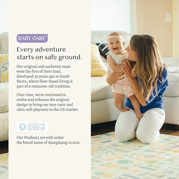 Baby Care Play Mat (Medium, Nordic Trails - Morning Fog Arrows) 73’’ x 49’’ Original One-Piece Reversible Rollable Waterproof Play Mat for Infants, Babies, Toddler, and Kids