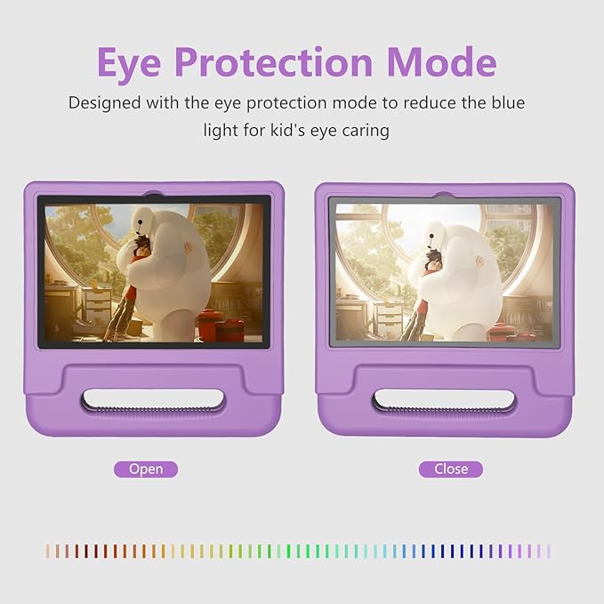 Kids Tablet 8GB+64GB, 10 Inch Android 14 Tablet for Kids 6000mAh with Case, WiFi 6, Bth 5.2, Dual Camera, GPS Pre-Installed Parental Controls, Kids Space & Family Link Great Gift for Toddler Children