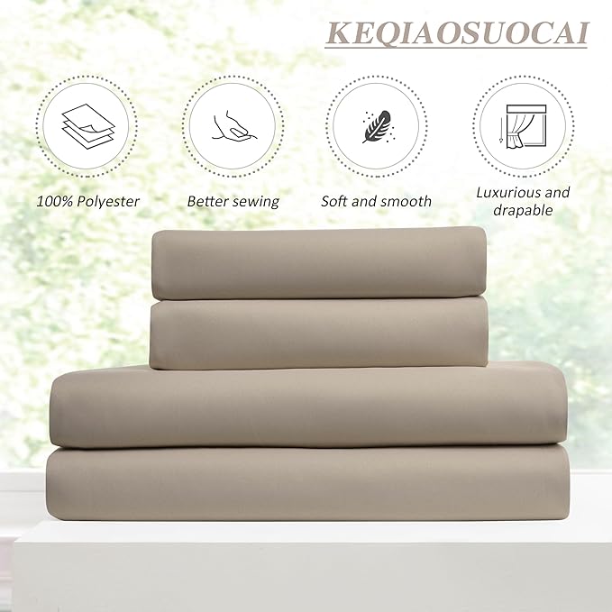 KEQIAOSUOCAI 60 Wide Pinch Pleated Window Curtain Panels 102 Inches Long Custom Made Pleated Curtains Hooks Track Privacy Memory Shape Drape for Living Room,Khaki, Set of 2=120 Inch Wide