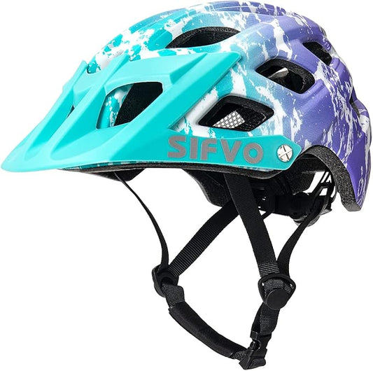 Kids Bike Helmet, SIFVO Kids Helmet 8+ Boys and Girls Bike Helmet with Cool Visor, Bike Helmets for Kids, Youth Bike Helmet Kids Mountain Bike Helmet Lightweight and Sturdy【55-58cm】
