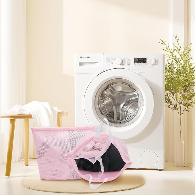 2 Pcs Special Zoning laundry bag for delicates with handles mesh laundry bags washing machine laundry totes travel storage and sorting bag(Blue2)